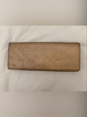 Gucci Crinkled Iridescent Clutch with GG logo